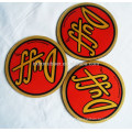 rubber backing coaster, polyester fabric rubber coaster